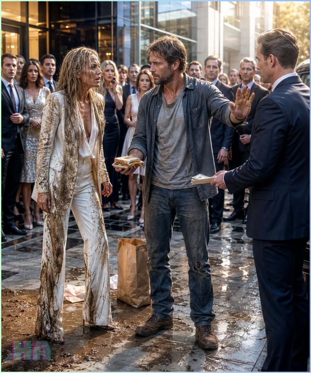 Hundreds Watched a Billionaire Be Drenched in Filth, but the Broke Father Who Fed Her Refused the Reward That Could Save Him