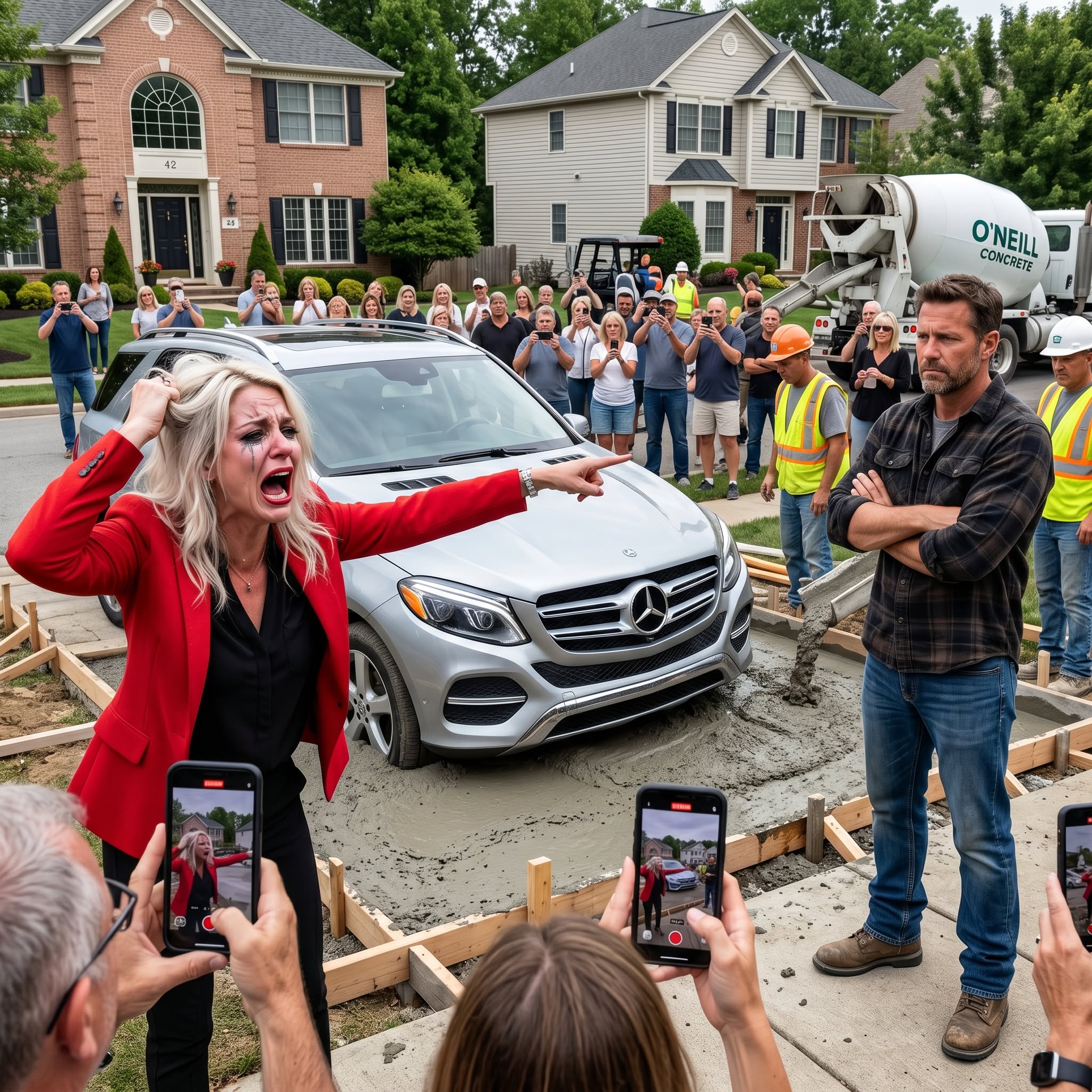 "Karen Blocked My Driveway One Too Many Times—So I Built A Concrete Wall Around Her Car."