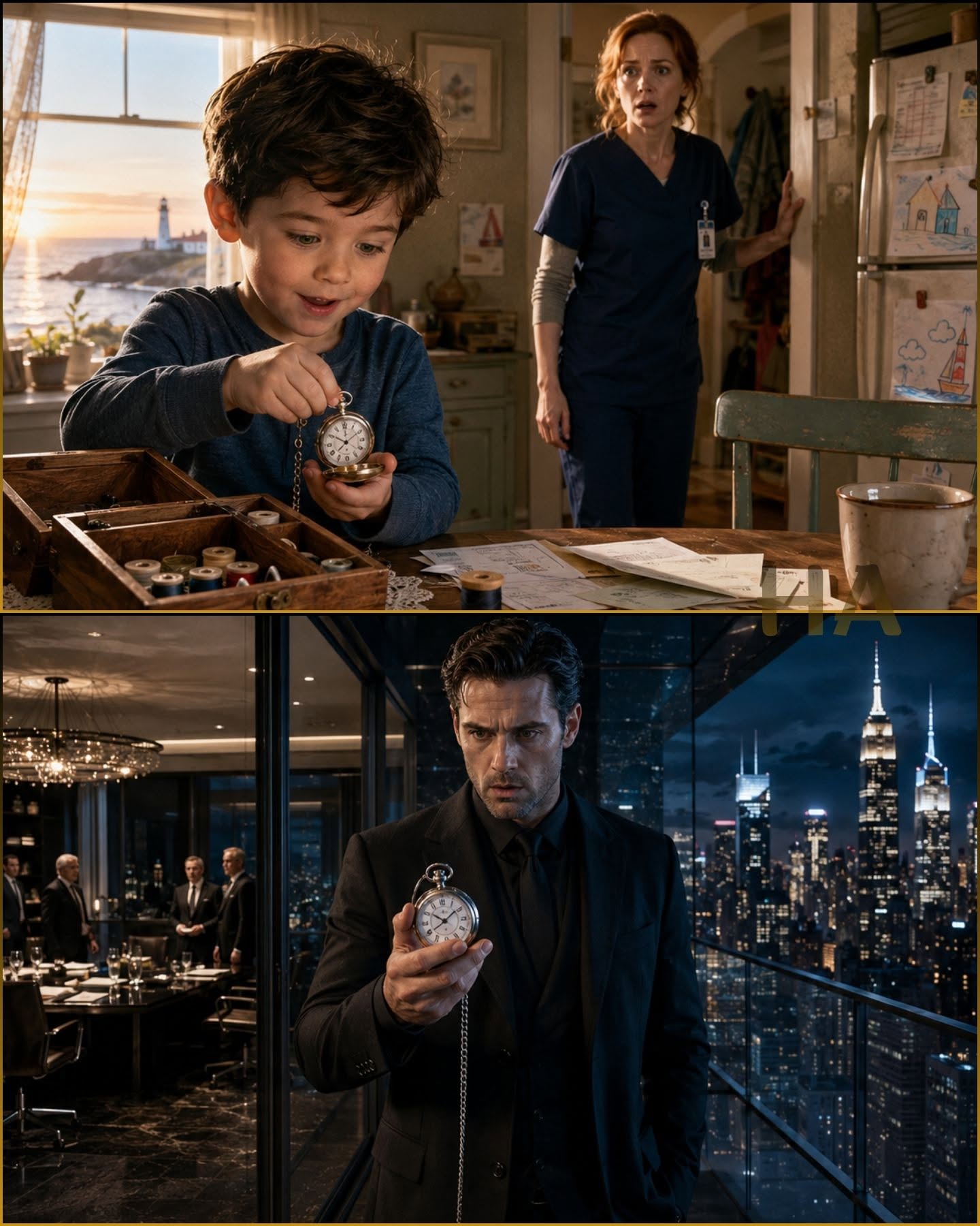 When My Five-Year-Old Pressed the Hidden Watch and Whispered, “Are You My Mom’s Secret?” the Most Feared Man in New York Drove All Night—But the Truth Waiting in a Poor Nurse’s Kitchen Was Worse Than Betrayal, and Kinder Than Revenge, Because the Sick Fisherman She Called Husband Had Been Guarding a Lie That Could Break Three Hearts, Save a Dying Boy, and Teach a Mafia King What Family Really Means