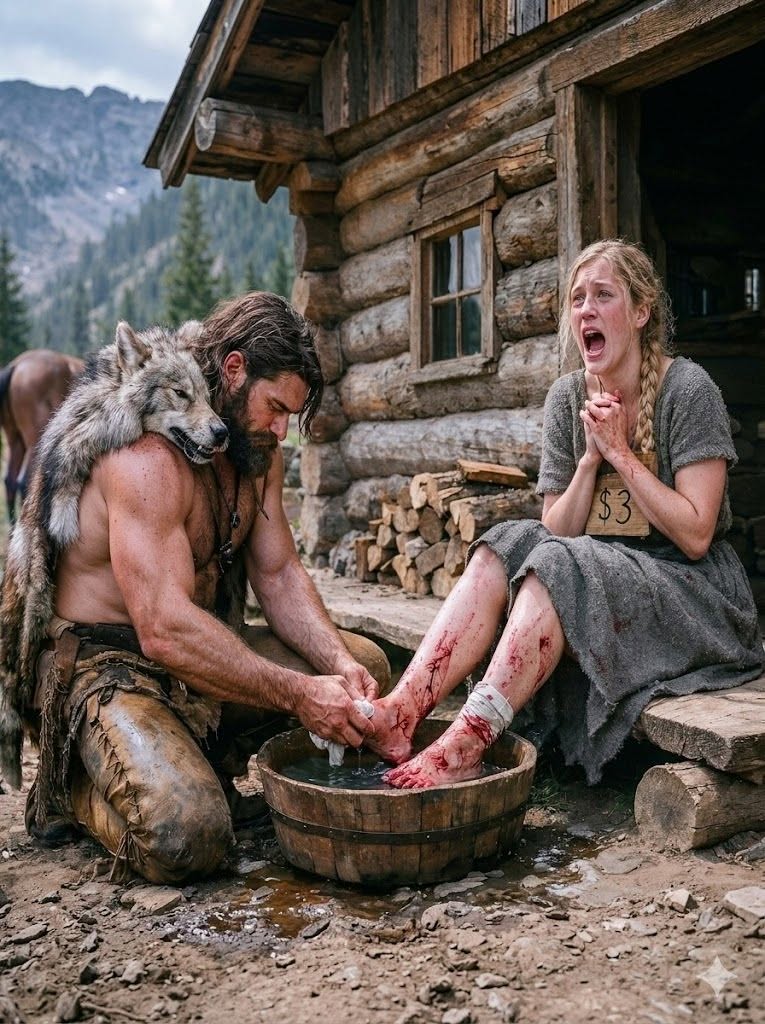 HE BOUGHT HER FOR THREE DOLLARS IN A SALOON—BUT WHEN THE MOUNTAIN MAN FELL TO HIS KNEES, THE WHOLE LIE BROKE OPEN