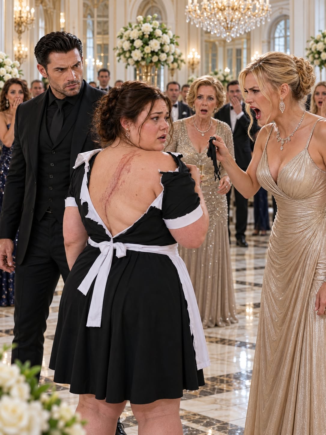 The Mafia Boss’s Fiancée Ripped My Uniform in Front of Chicago’s Elite—Then His Mother Saw the Scar This Plus-Size Maid Had Hidden Since Nineteen