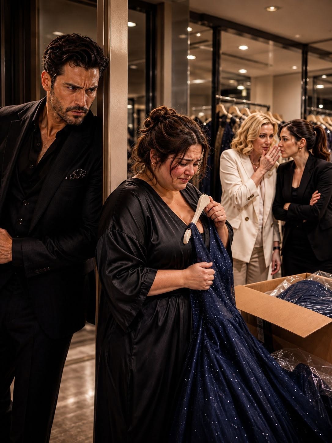 His Curvy Wife Returned Every Dress He Bought Her—Then a Mafia Boss Overheard Why, and One Hidden Seam Exposed the Betrayal Inside His Own Family