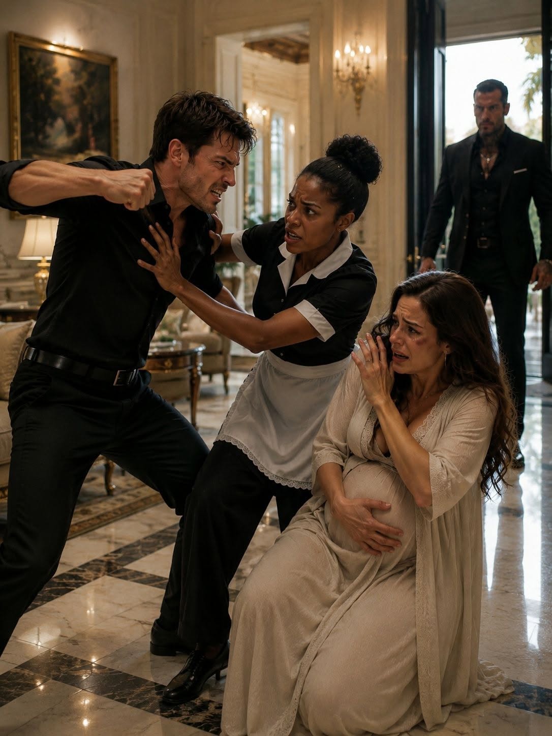 The Mafia Boss’s Pregnant Sister Was Slamm*d Into a Wall by Her Husband—Then the Poor Black Maid He Dismissed as Invisible Forced One Question Nobody Wanted Asked