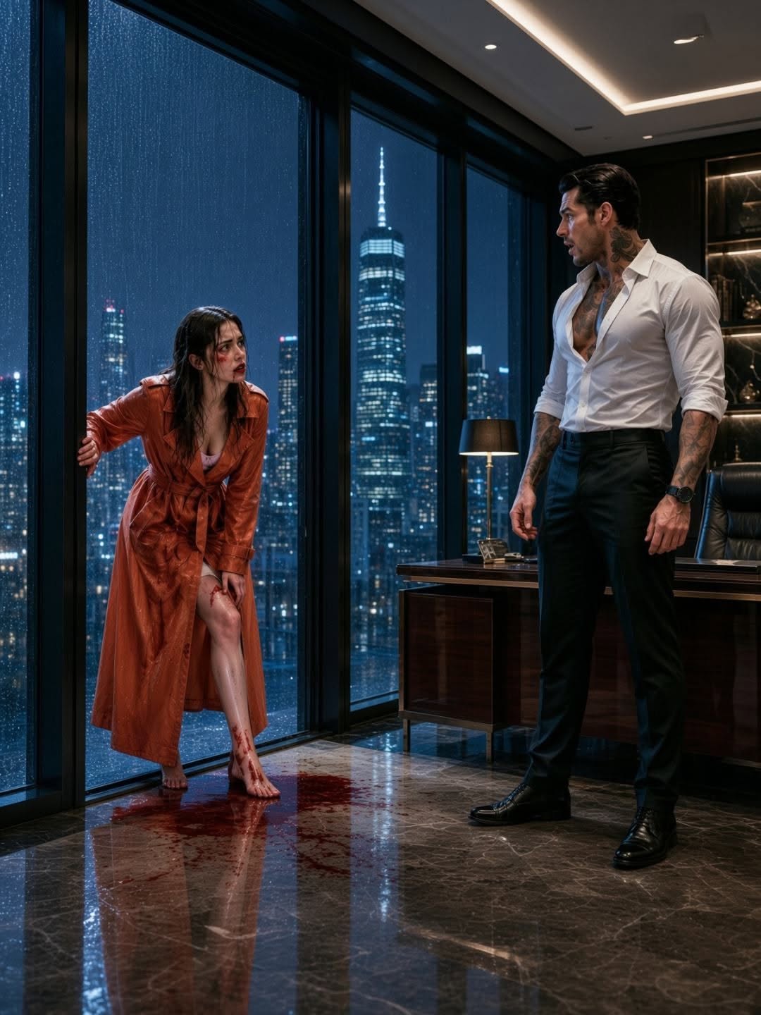 She Whispered, “Sorry I’m Late,” and Nearly Collapsed in the Mafia Boss’s Office—Then One Bloodied Flash Drive Exposed Who Had Been Using Her Brother to Silence Her