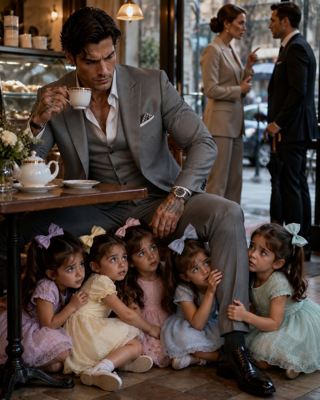 The night four terrified little girls crawled beneath my table and begged me to pretend I was their father, I thought it was just another stranger’s problem passing through my world. They had no idea the man they chose for protection was the same man feared by everyone in Chicago’s criminal underworld.