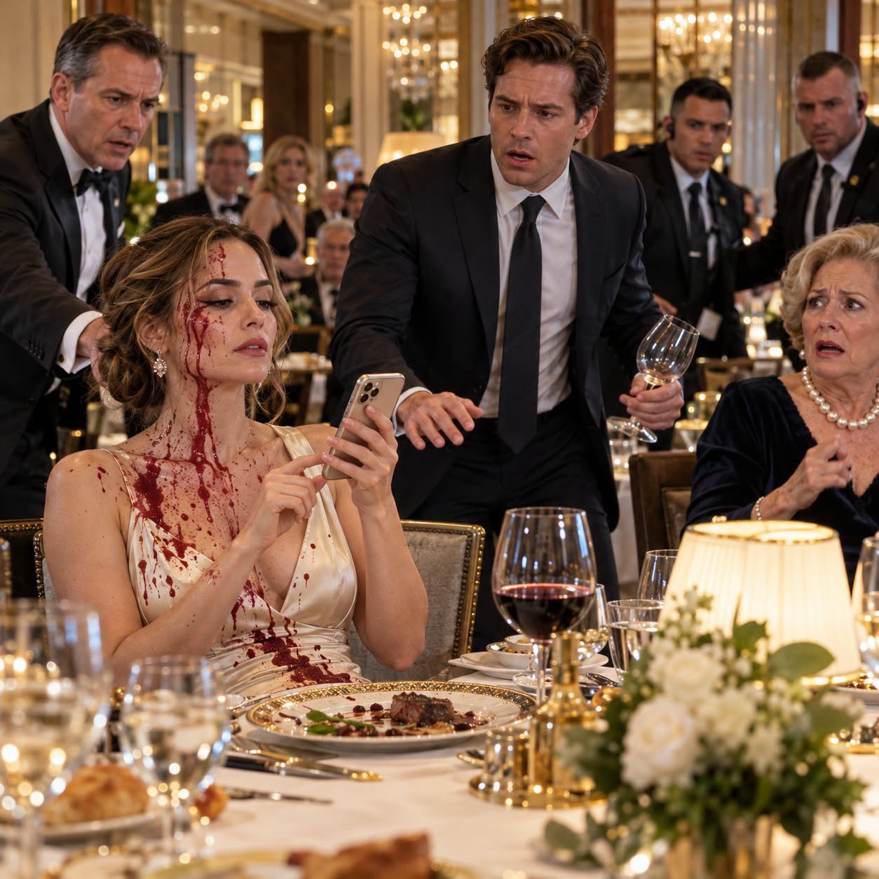 When I refused to cover the bill at a luxury restaurant, he didn’t argue—he threw wine in my face. His mother smiled while the entire room fell silent. “Pay, or this ends tonight,” he warned. I wiped my face, reached into my purse… and dialed 911. Within minutes, the manager was checking security footage, guards surrounded our table, and my husband realized too late—I wasn’t about to fund my own humiliation. I was ending it.