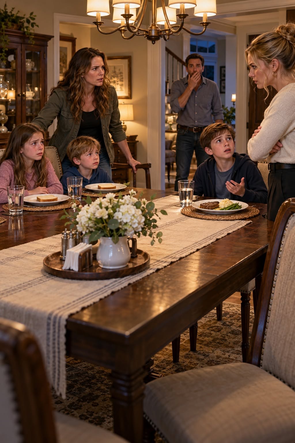 MY TEN-YEAR-OLD DAUGHTER CALLED ME FROM A LOCKED BATHROOM WHILE HER LITTLE BROTHER CRIED OVER TWO SLICES OF BREAD. WHAT MY STEPS0N REVEALED THAT NIGHT CHANGED EVERYTHING.
