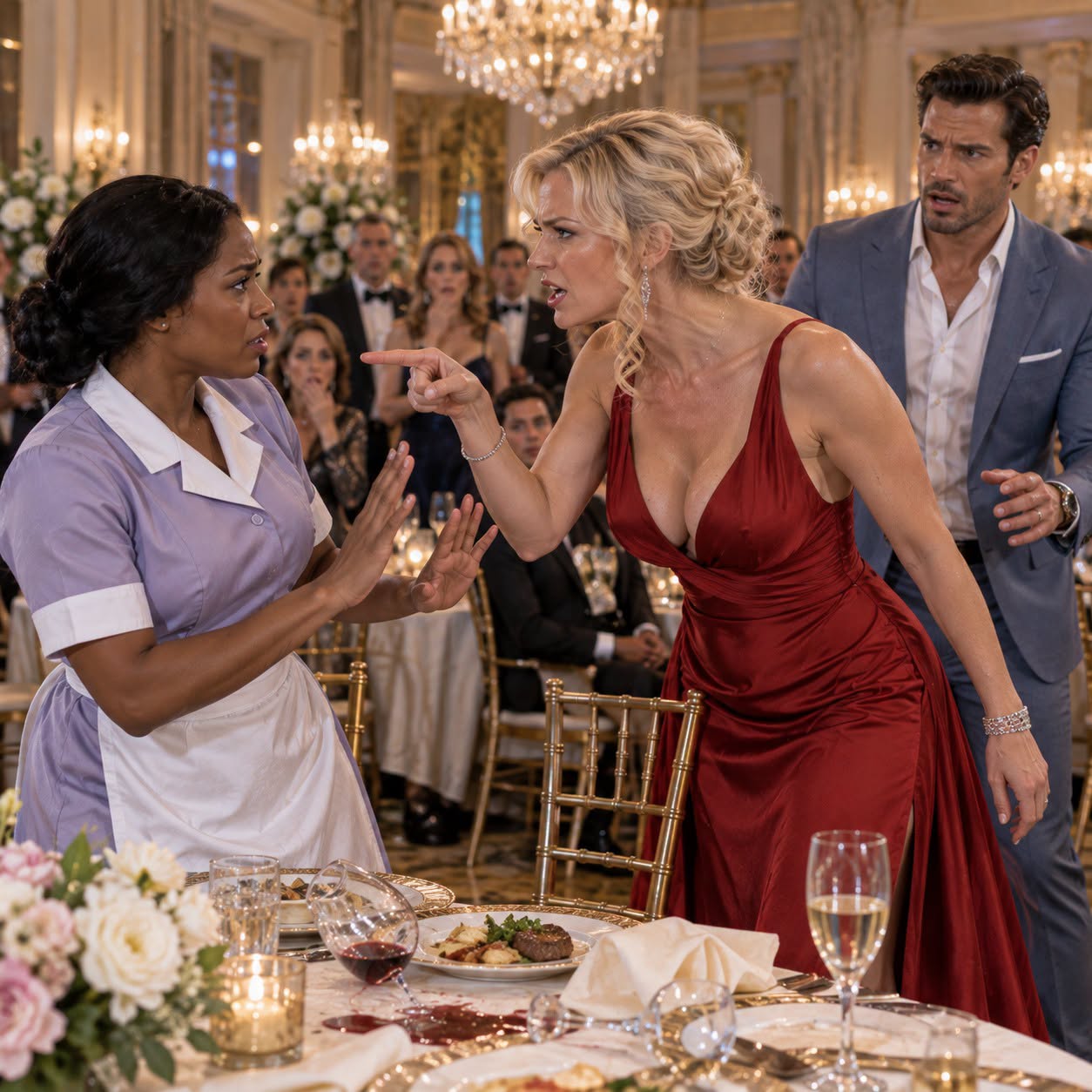His Fiancée Publicly Attacked a Maid at the Grand Gala, Humiliating Her in Front of Everyone—Unaware the “Helpless Servant” Was a Secret Black Belt Grandmaster Who Was About to Teach Her a Lesson She’d Never Forget!