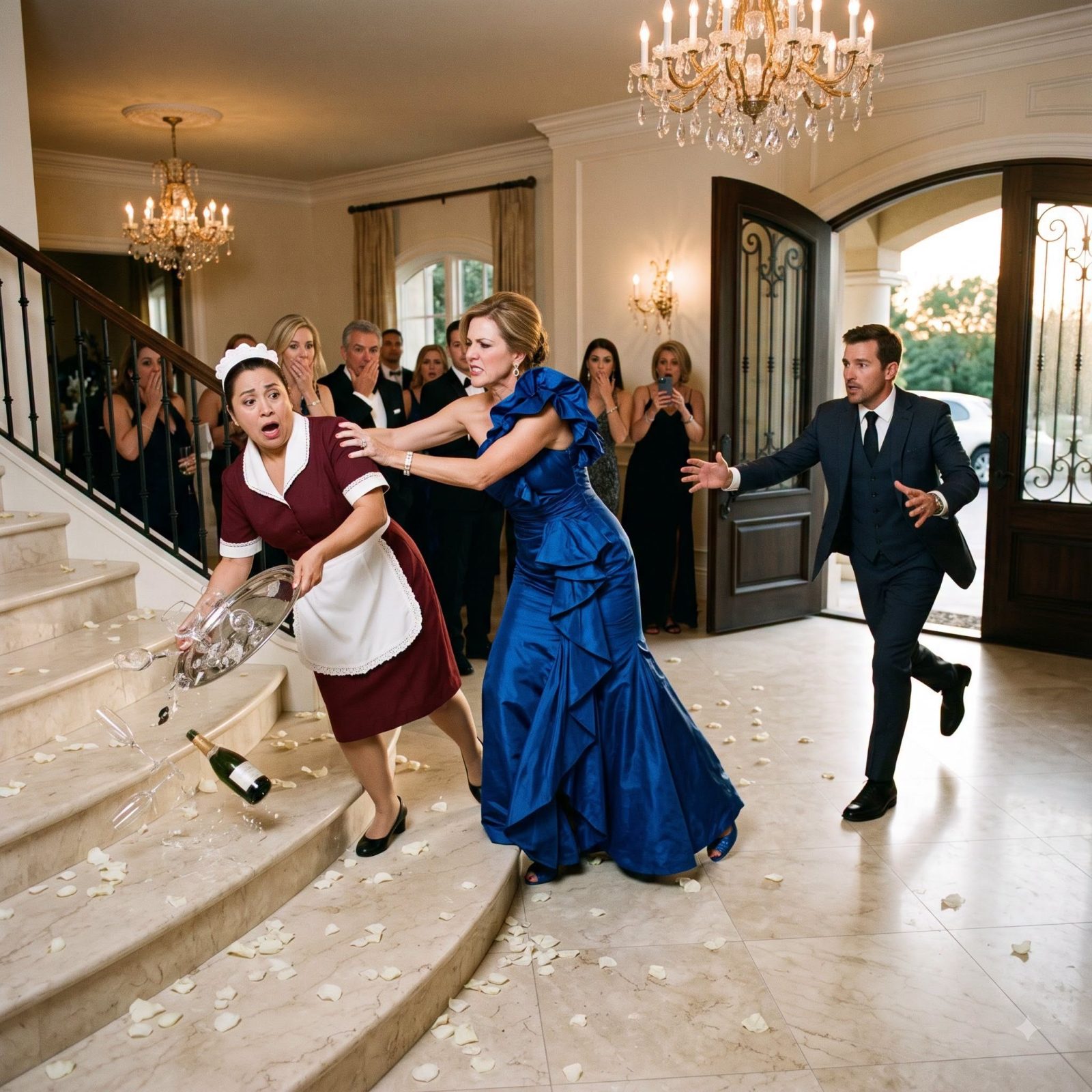 The Billionaire's Fiancée Pushed the Maid Down the Stairs—His Next Move Left Everyone Speechless