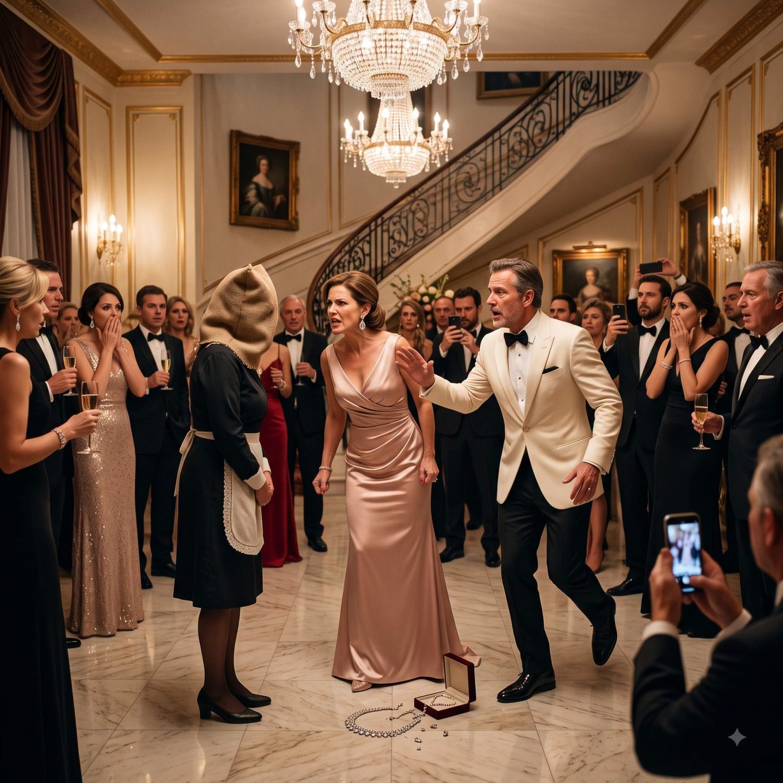 The Billionaire's Fiancée Hid the Maid's Face Out of Jealousy. Then the Billionaire Finally Saw Her