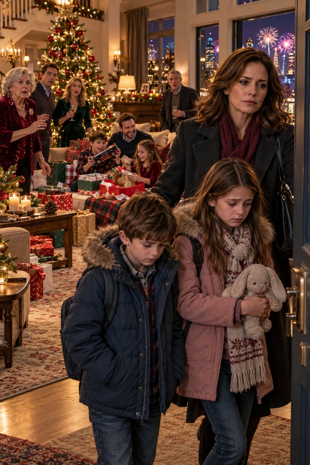 The moment my mother handed presents to every grandchild in the room—except my two children—I knew something inside me had finally broken.