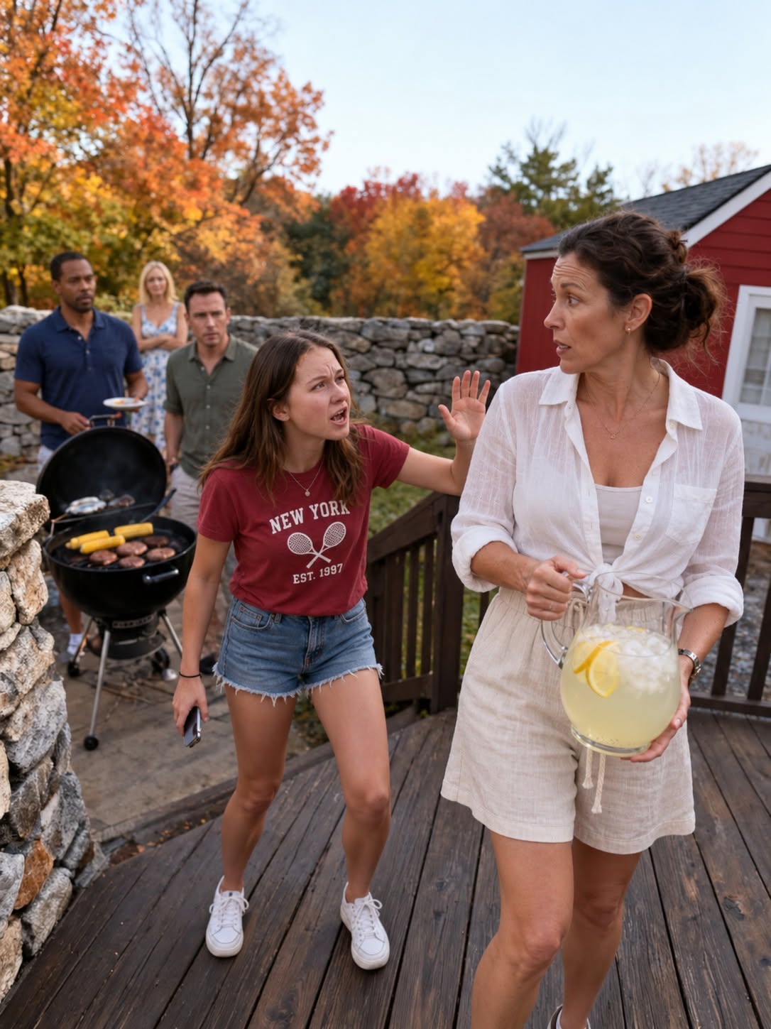"During a family barbecue, I accidentally bumped into my husband's daughter, prompting her to scream, “Don’t ever touch me again!” My husband, without even bothering to ask what had actually happened, coldly told me, “Apologize to her or leave.” Silent and without a word, I walked away, but they were in for a massive sh0ck when they finally returned home—one that changed everything.
