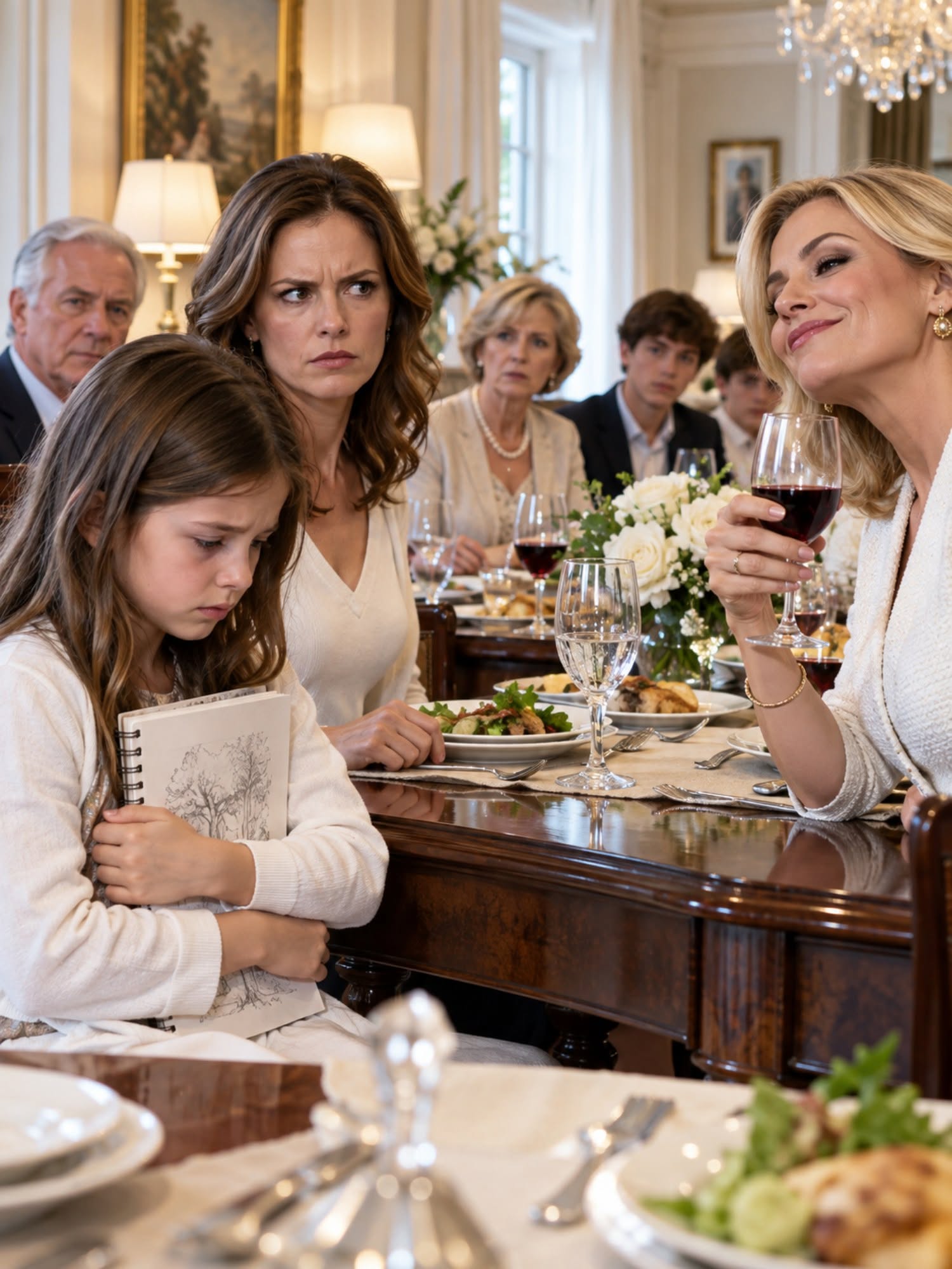 My sister smirked across our parents’ dining table and looked straight at my ten-year-old daughter as if she were something unpleasant that had been brought in on the bottom of a shoe. “Maybe if Chloe had better parents, she wouldn’t be so…” Vanessa let the sentence hang there, lifting her wineglass while everyone waited for the final insult. Then she smiled. “Odd.”