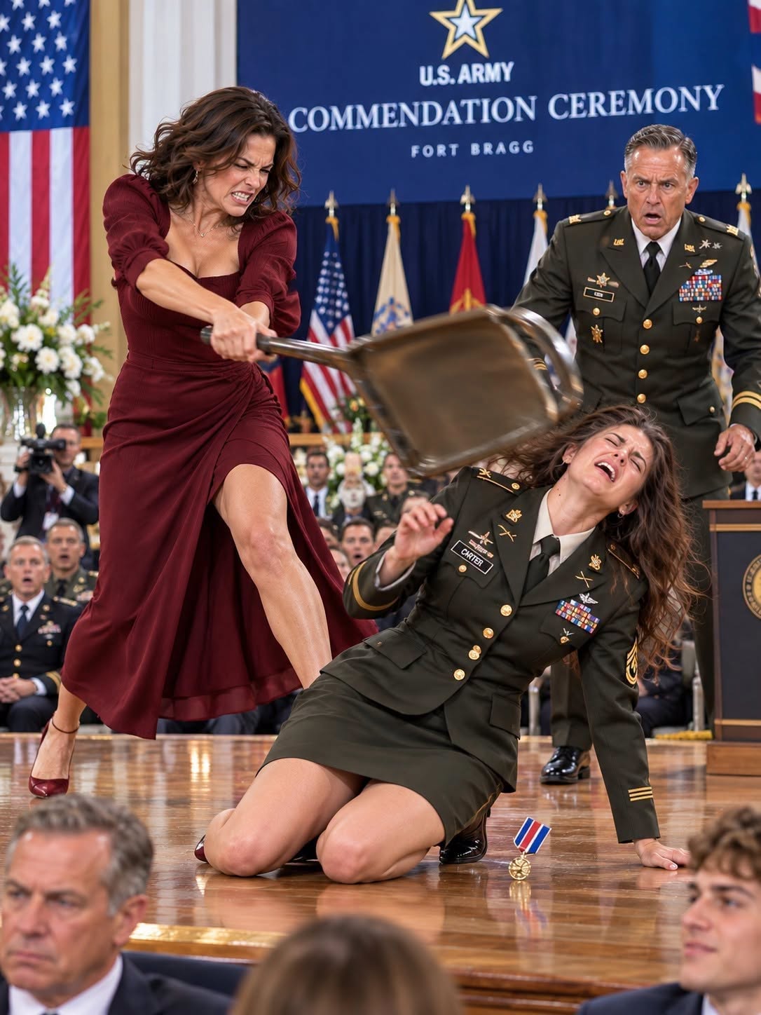 At my Purple Heart ceremony on the military base, my stepmother suddenly stormed onto the stage and swung a steel chair into my arm, breaking the b0ne with a h0rrifying crack. In front of 300 witnesses, she screamed, “You’re still nothing but trash in a costume, you wh0re!” My father shamefully kept his eyes fixed on his shoes while my stepbrother snickered. As I crumpled to the floor in unbearable pain, a three-star general stepped forward and shielded me, then revealed who I really was...
