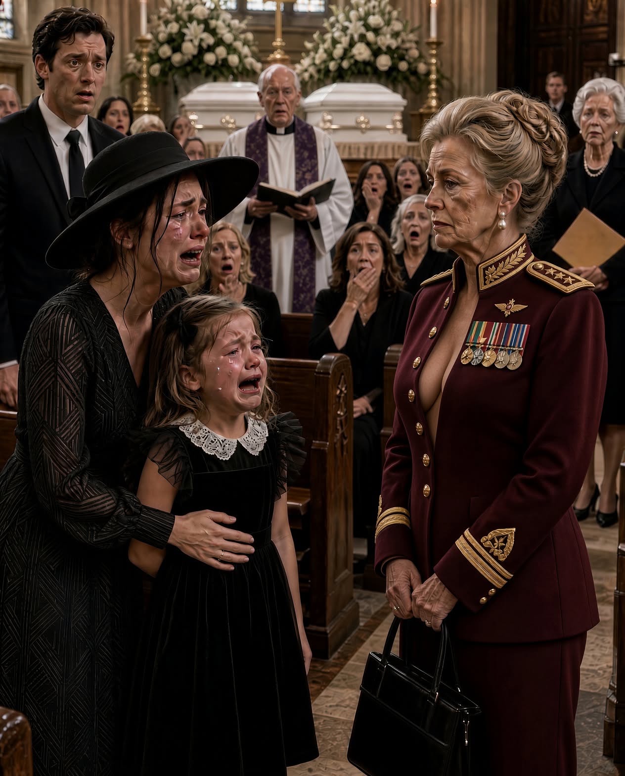 At my two sons’ funeral, my wealthy mother-in-law slapped me in front of everyone and whispered: