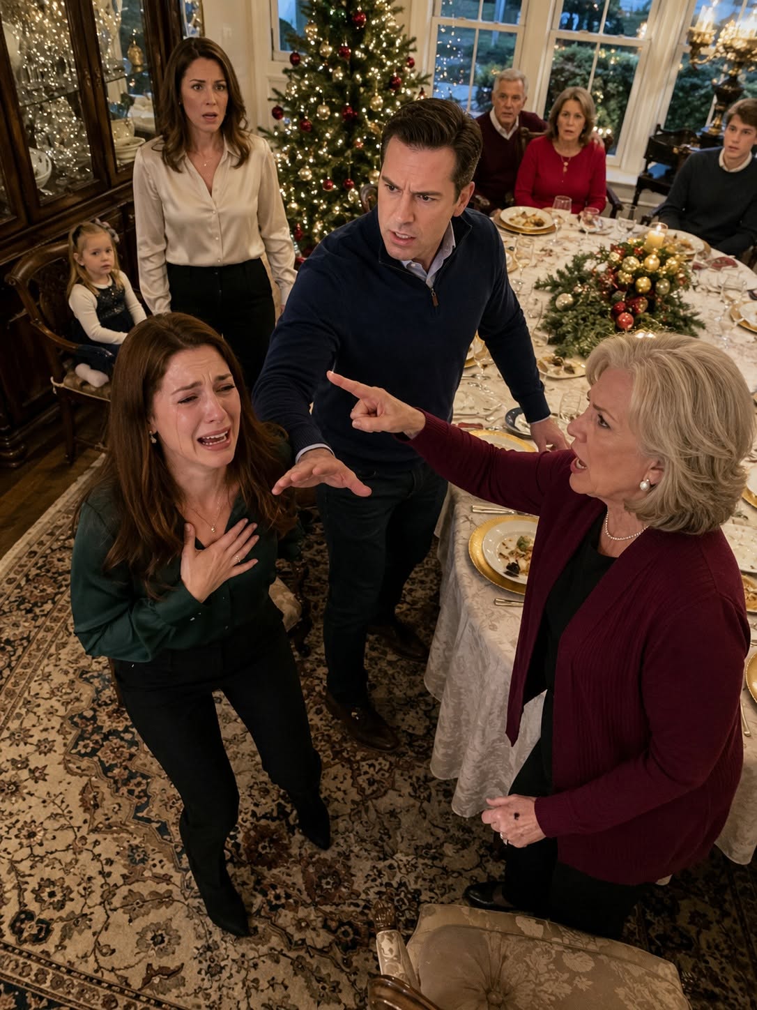 My Mother-in-Law Slapped Me Three Times At Christmas And Called My Three-Year-Old Daughter “Trash” In Front Of Everyone. After Twelve Years Of Swallowing Her Insults, I Finally Refused To Apologize. My Husband Stood Up, Grabbed Our Daughter’s Coat, And Walked Us Out Without Saying A Single Word Back To Her.
