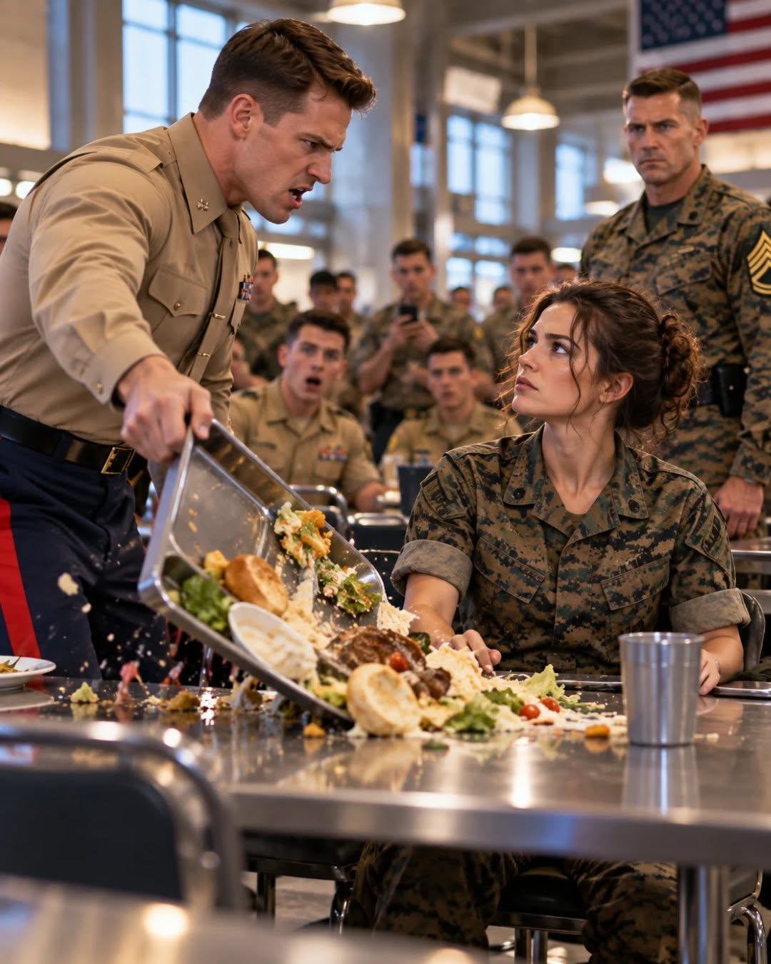 He Ordered the New Arrival to Clean Up His Mess—Then the Gunnery Sergeant Saw What She Was Holding