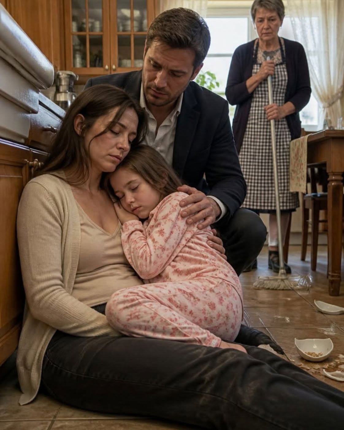 I came home from a three-day business trip and found my wife and six-year-old daughter barely breathing on the kitchen floor. My mother was standing over them, leaning on a mop, and the only thing she said was, “Clara is just lazy.”