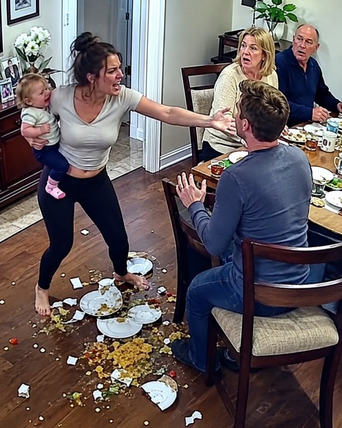 “My sister threw a plate at my three-year-old daughter — and then my mother said something that forced me to reveal the family secret they had hidden for years…”