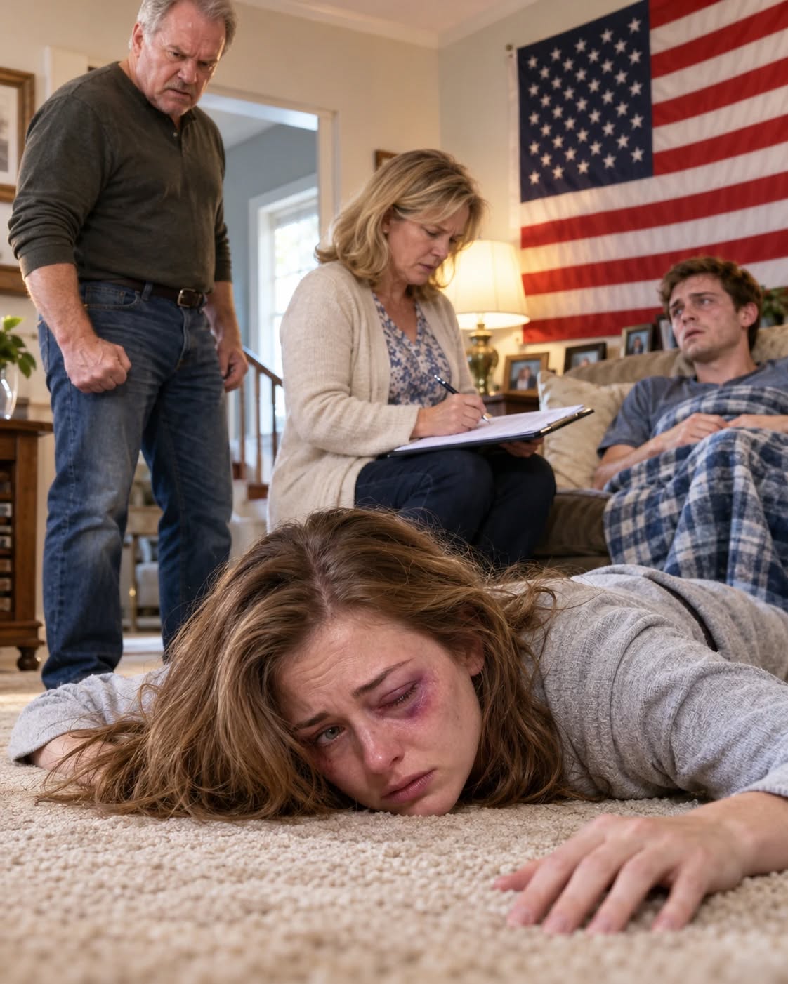 “Did she sign?” I woke facedown on my parents’ carpet, one eye swollen shut, ribs screaming, and heard my dying brother asking about my kidney. Dad had punched me unconscious for saying no. Mom had forged my signature while I lay there. They thought my body was family property. They were about to learn what I’d do with the evidence....