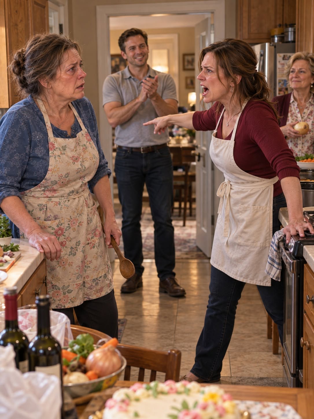 “Get out of my kitchen,” my daughter-in-law screamed in the home I owned, and my son started applauding. By lunchtime, her relatives had taken every dining chair, leaving me standing. Then my accountant texted: Chris had tried to borrow $150,000 against my house with forged documents—and he still thought I knew nothing about it...