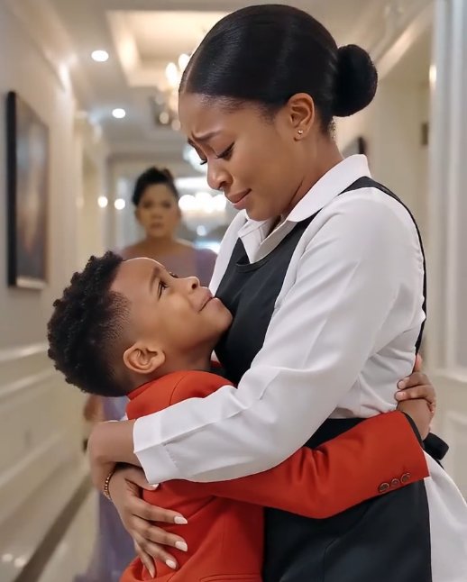 The little boy wouldn't let go.