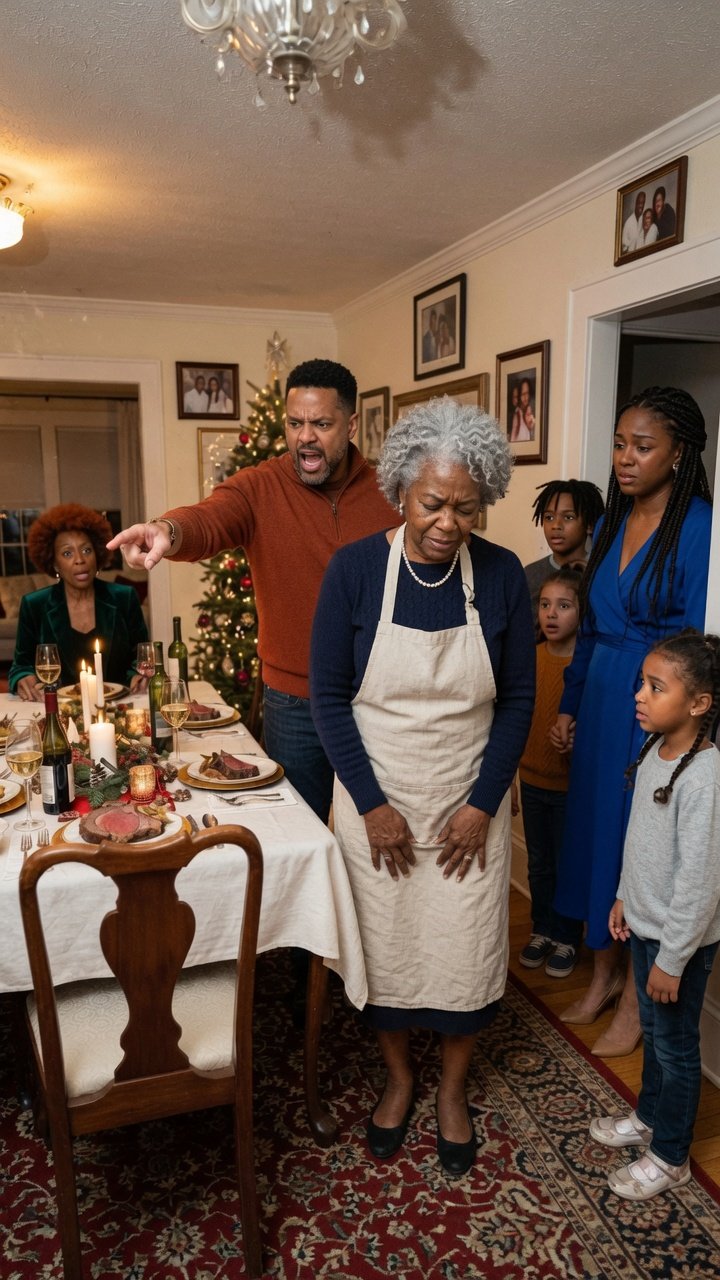 My son-in-law stared directly at me on Christmas night and said, "You're not sitting here," while pointing to the head of the table inside my own home.