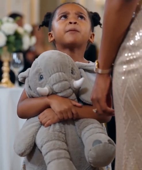 The little girl's voice hit the room like a crack of thunder.