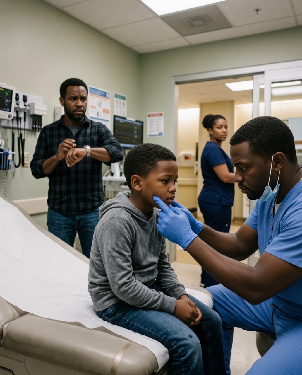 My nine-year-old patient's stepfather dragged him into the ER by the wrist, demanded antibiotics, and said, "He's not worth missing a shift over."