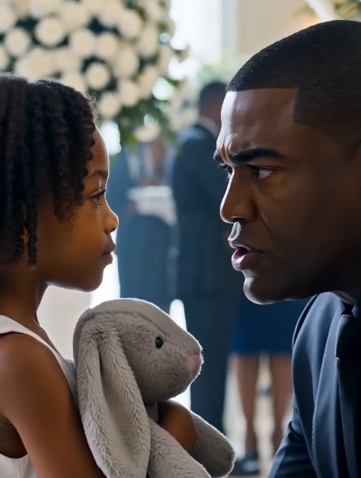 The little girl tugged at his sleeve during the eulogy.