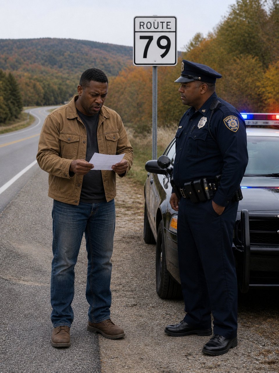 My wife and I were pulled over for speeding on Route 35, and five minutes later, a state trooper was warning me not to go home with her.