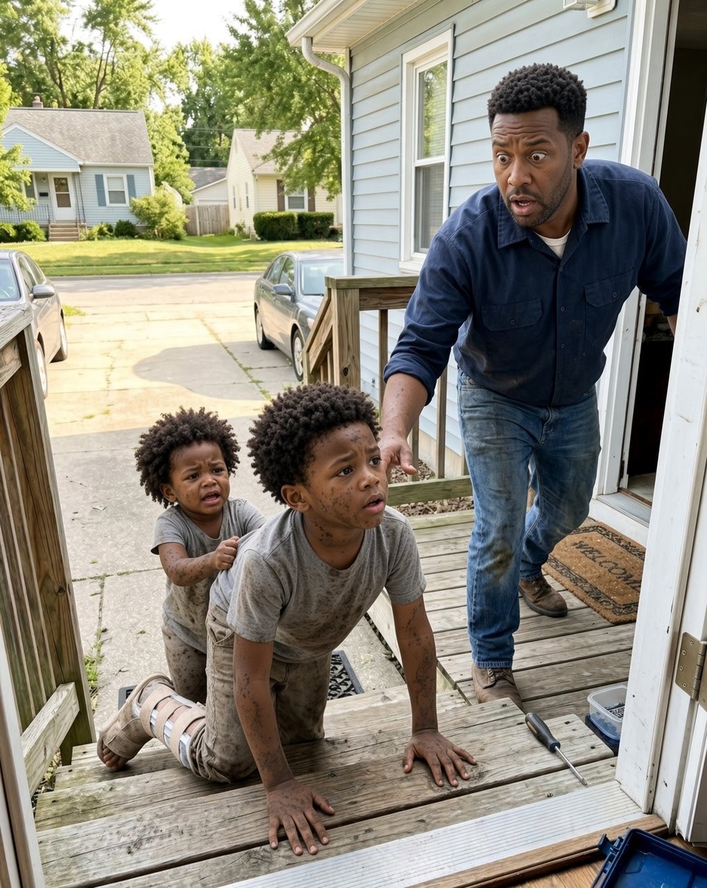 My six-year-old nephew dragged his broken leg across seven blocks of pavement to reach my porch, with his starving three-year-old sister clinging to his shirt.