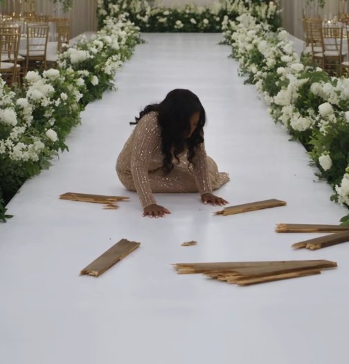 My daughter collapsed on the wedding aisle with a cut near her temple.