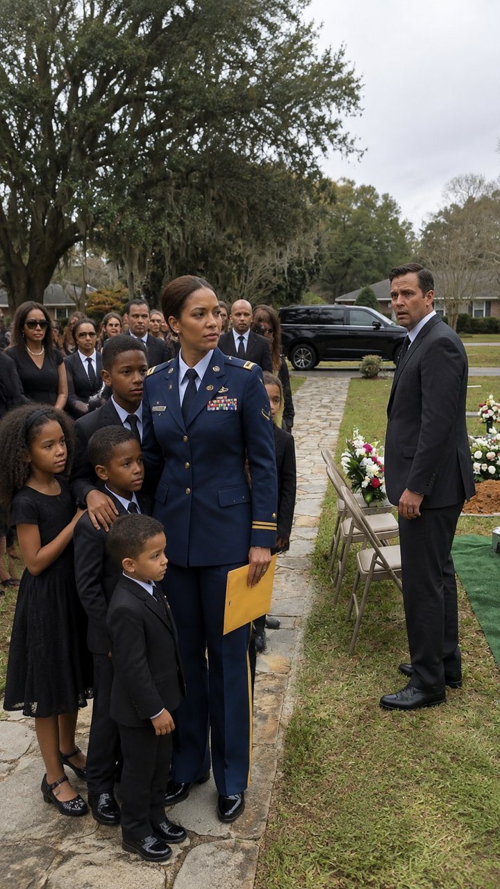 I walked into my ex-husband's family funeral with five children at my side, and the whispers started before we even reached the grave, but the moment he finally looked at them and saw his own face reflected in all five, the woman who helped destroy my marriage turned so pale I knew the past was…