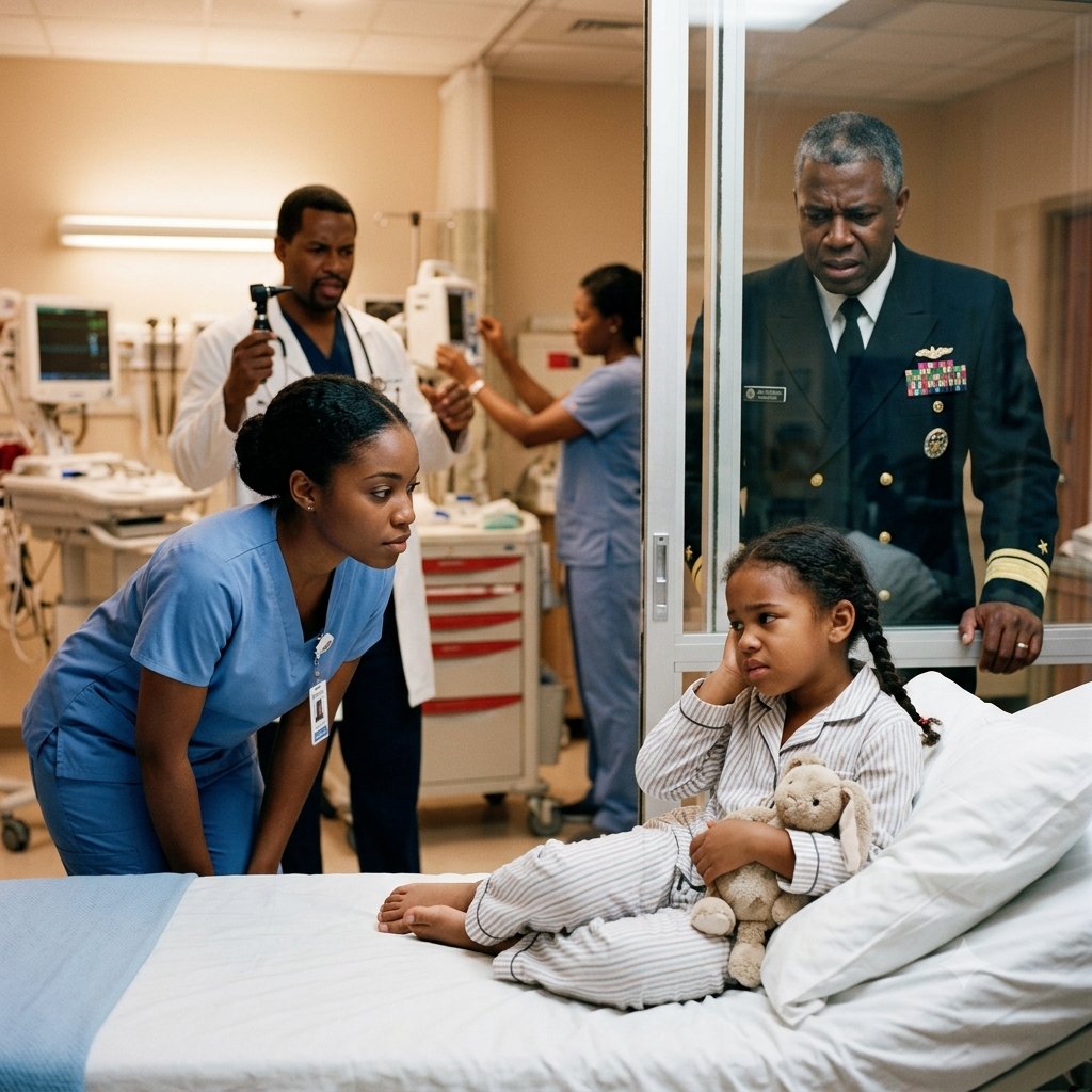 Five doctors told a screaming seven-year-old nothing was wrong — then the new night nurse looked inside her ear, went completely still, and whispered, "Get her father.