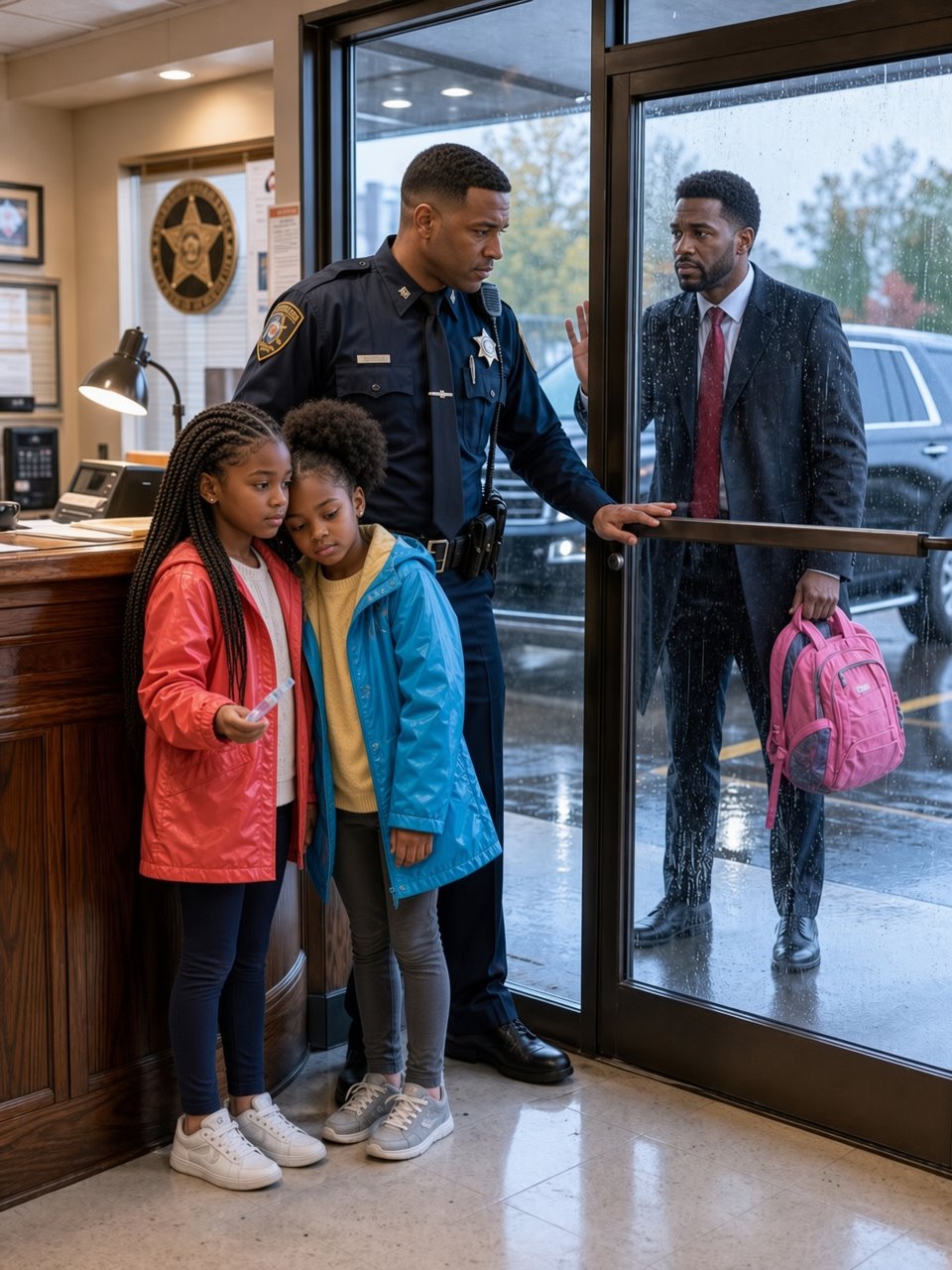 At 5:17 on a wet October evening, seven-year-old Avery Bennett stepped into the sheriff's substation in Cedar Ridge, Ohio, holding her twin sister by the hand.
