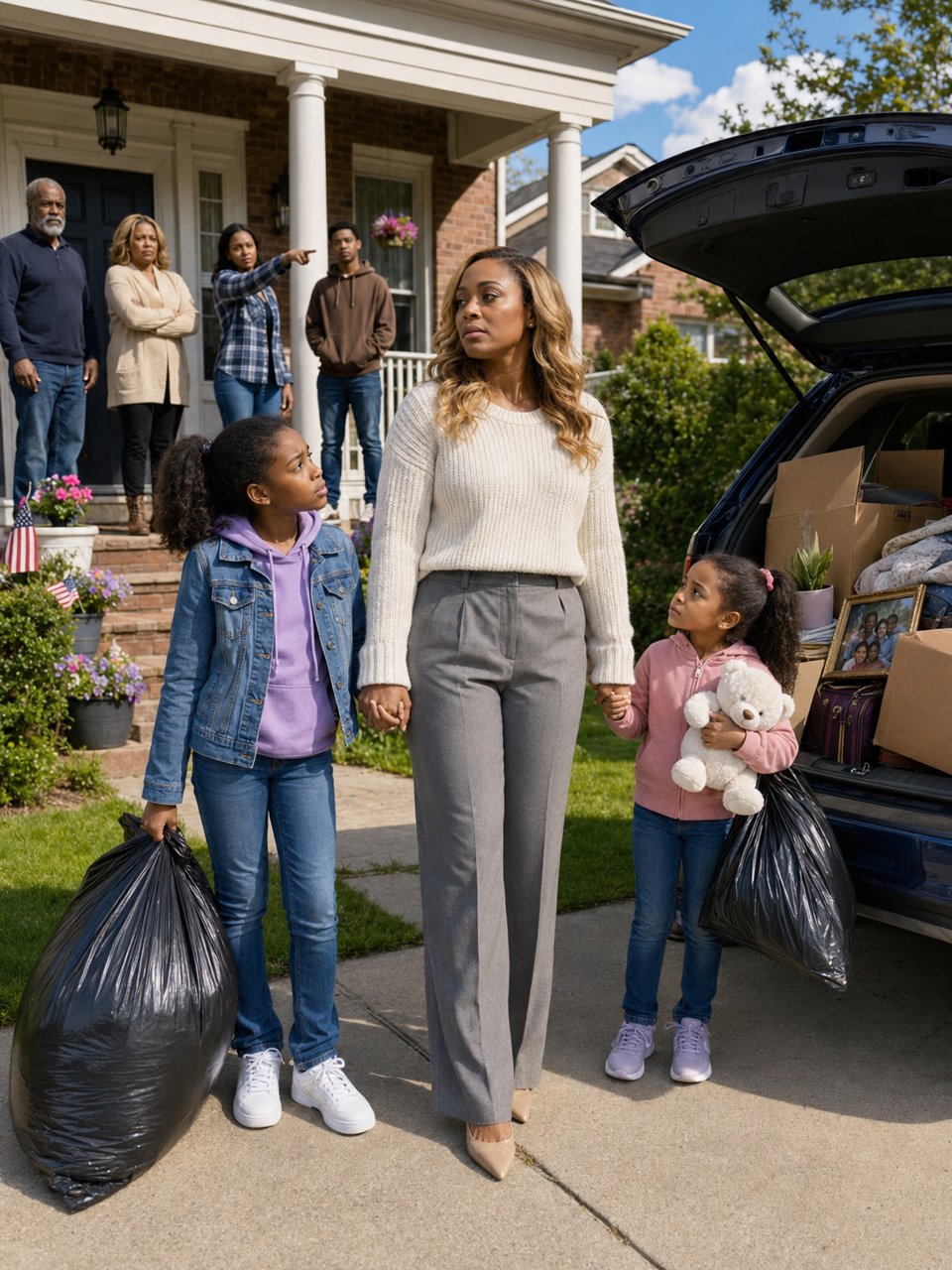 When I arrived at my parents' house in Milwaukee, three frightened children stood behind me while everything we still owned had been stuffed into two grocery bags and one cracked suitcase.