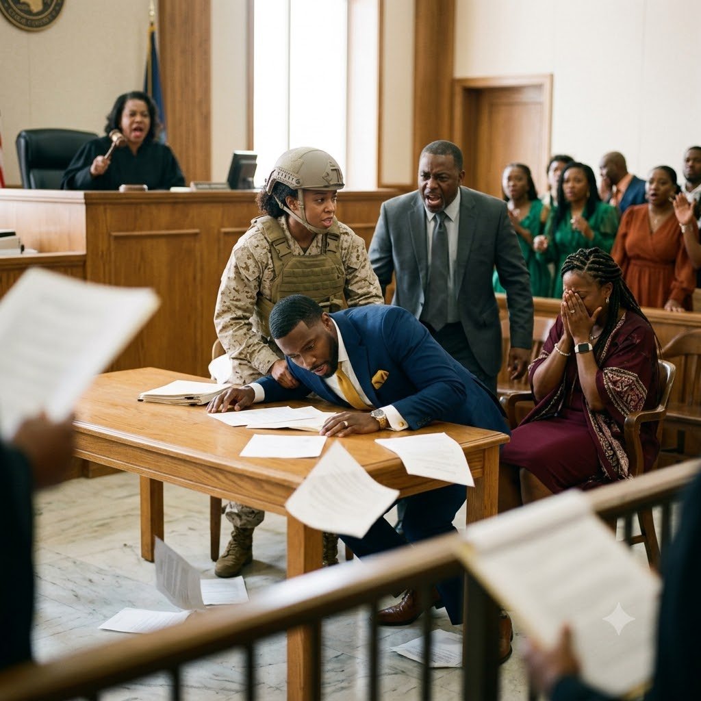 "I stepped into my fourteen-year-old brother’s custody hearing wearing full Navy SEAL combat gear—and my own parents stared at me like I was a disgrace.