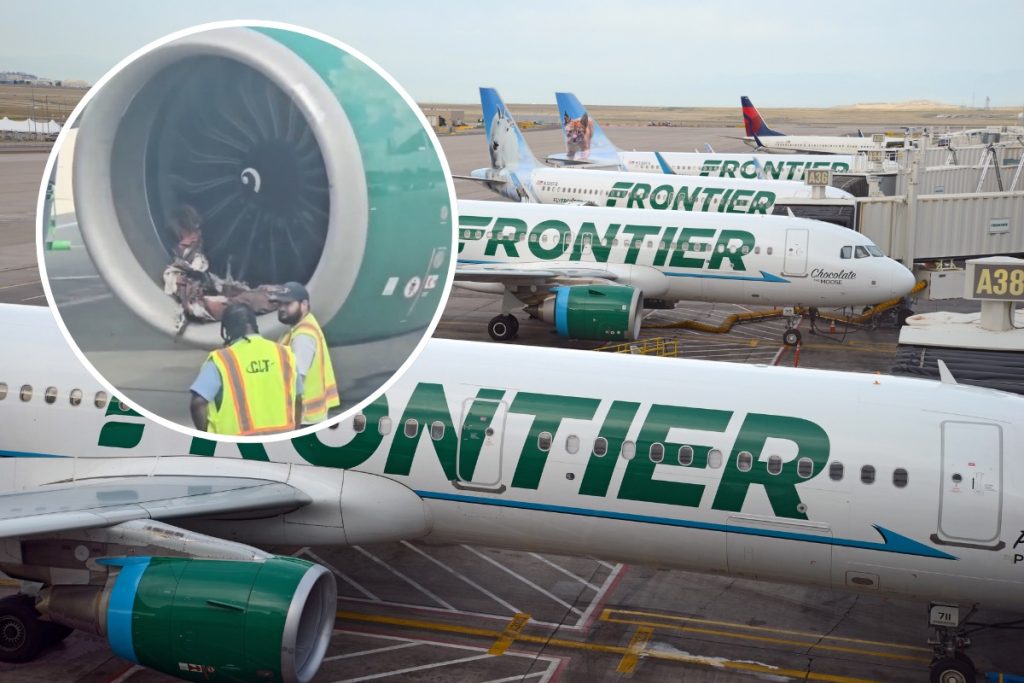 HT15. HORROR ON THE TARMAC: A Frontier plane’s engine shredded…Video in comments