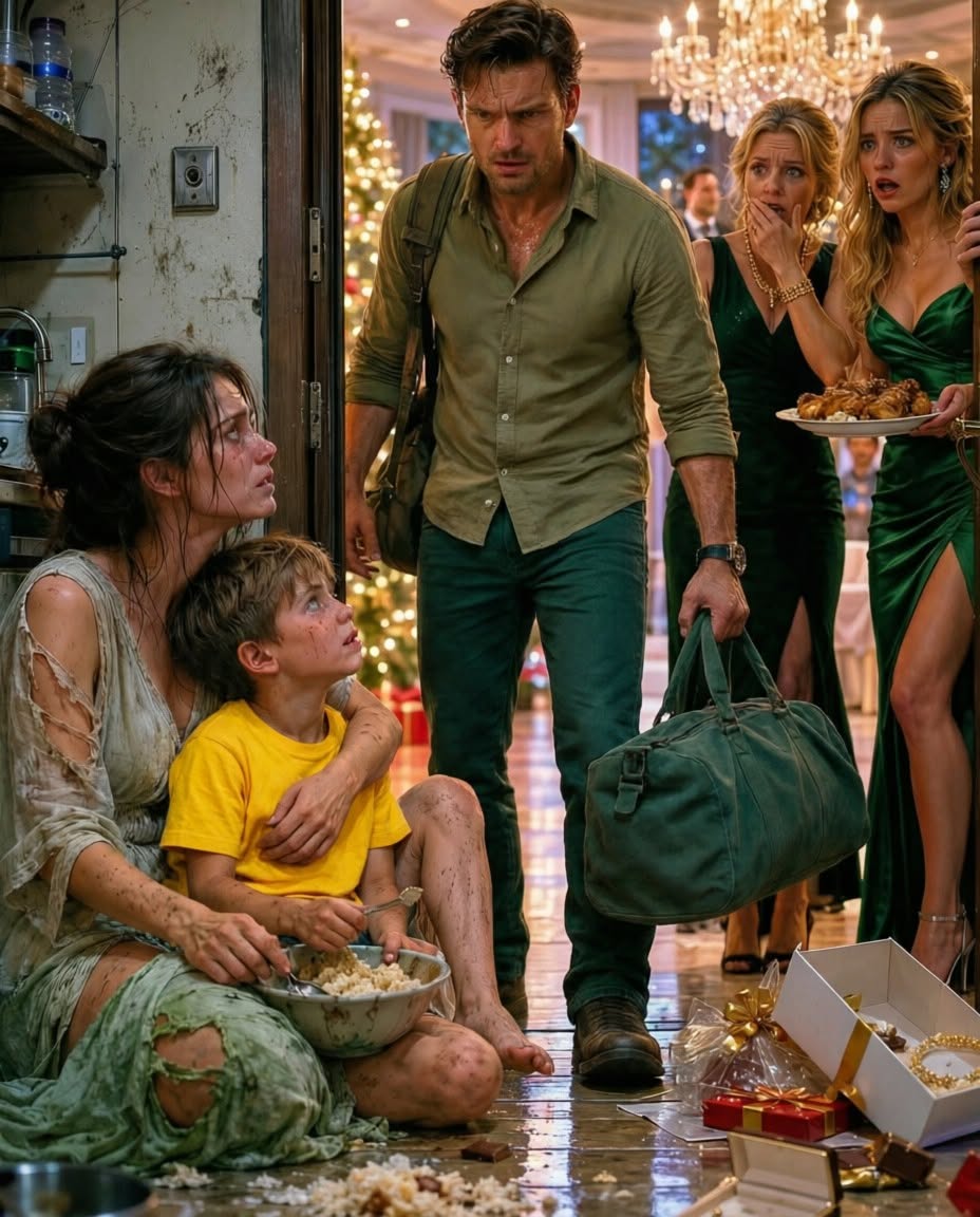 After five years working in Saudi Arabia and sending every paycheck home, I returned without warning—and found my starving wife and six-year-old son eating spoiled rice behind the mansion my mother was partying in.