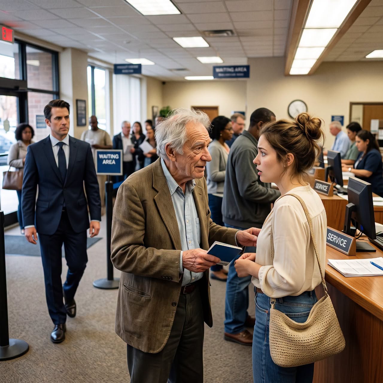 An 81-year-old man asked a complete stranger to pretend to be his granddaughter for five minutes at the bank—but when she discovered who he really was, her entire life changed overnight…