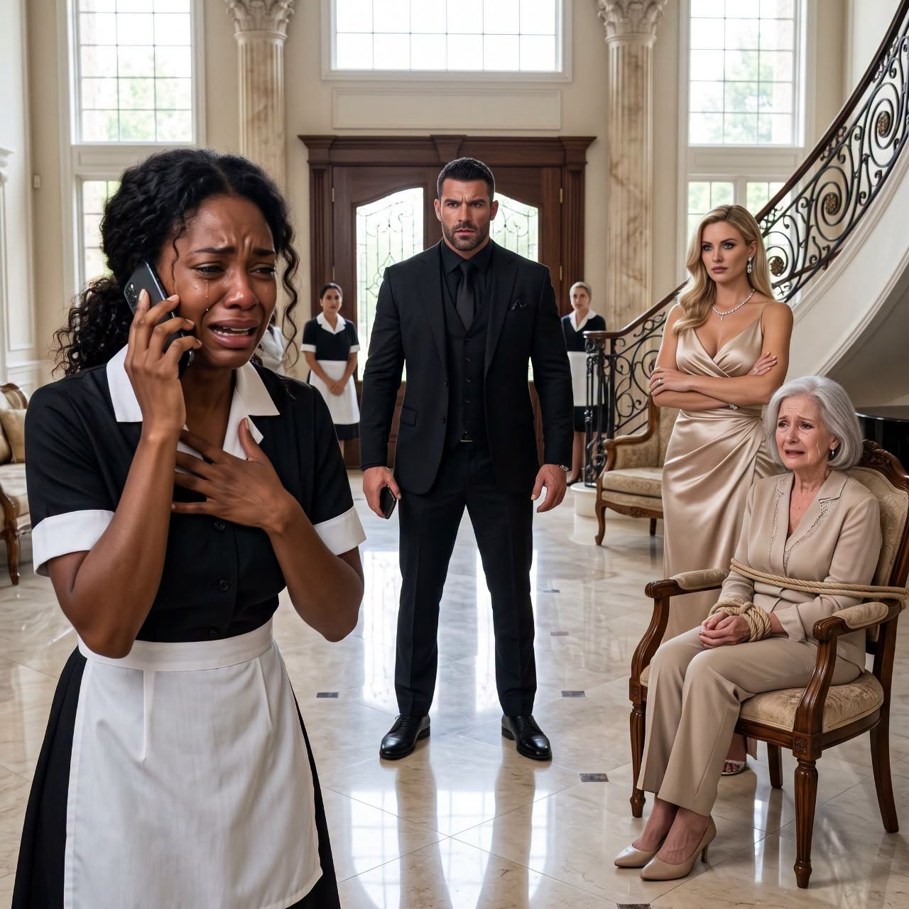 Please come home now—she’s beating your mother!” the maid whispered, but when the ruthless mafia boss stormed into the mansion, he discovered the woman being attacked was hiding a secret that could destroy his entire family.