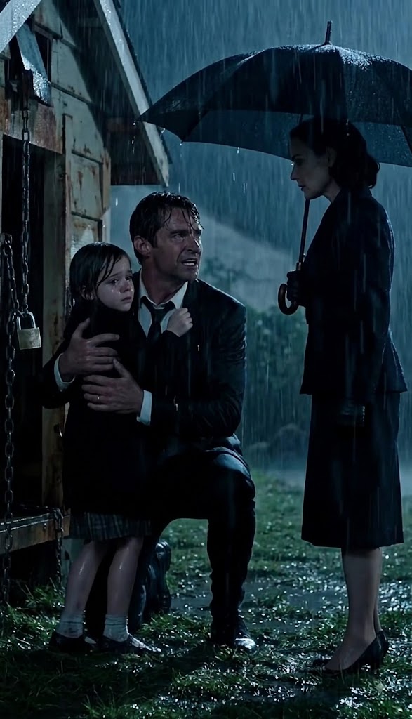 I found my four-year-old daughter chained beside a dog kennel in freezing rain—but the three words she whispered about her dead mother made the woman holding the key turn white.