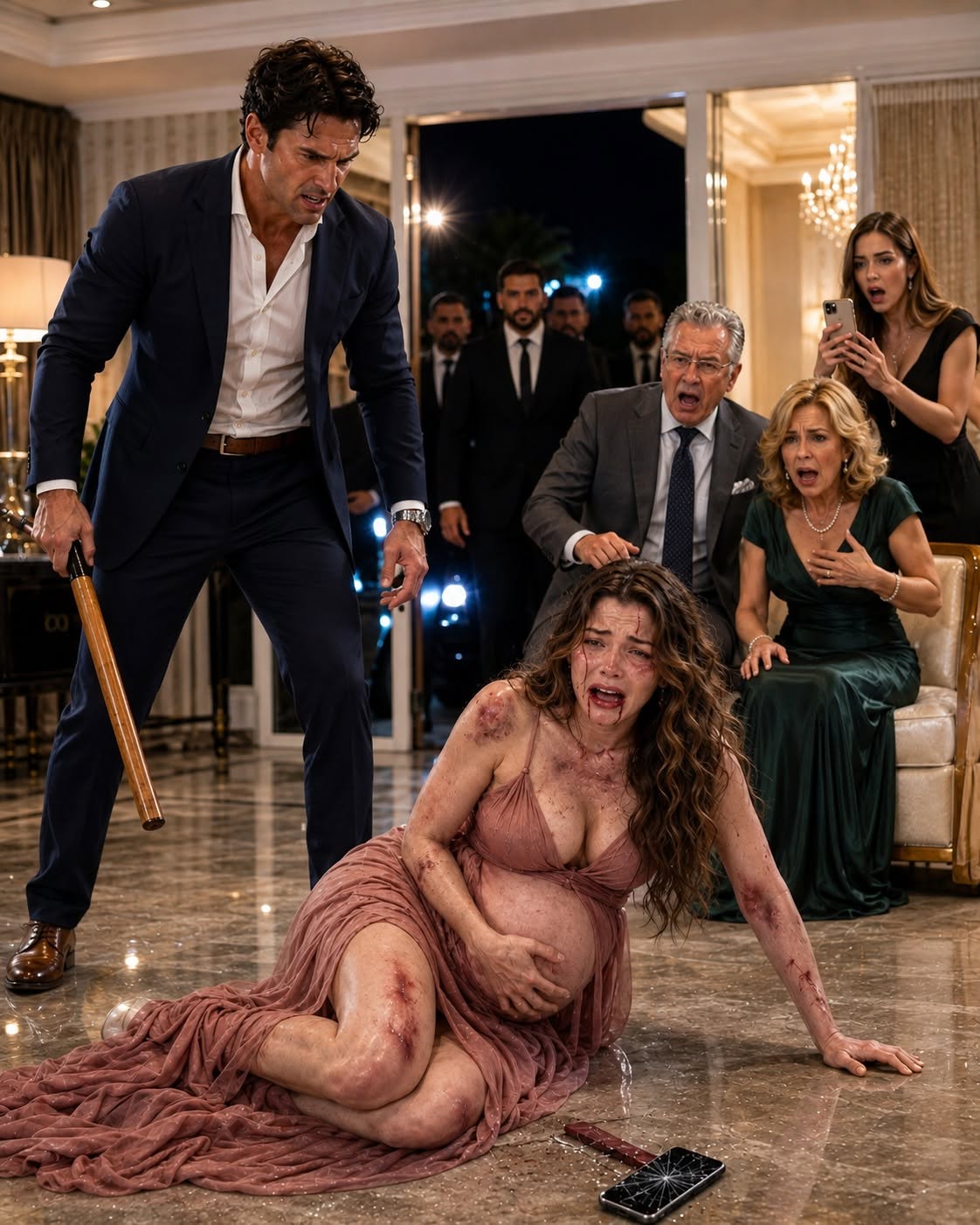 My husband beat me unconscious at six months pregnant while his family laughed and filmed it—until the terrifying man they feared for years arrived at our door.