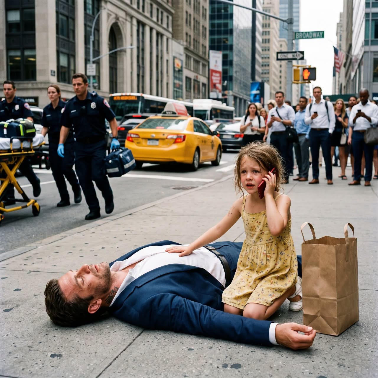 A poor six-year-old girl stopped beside a dying Mafia boss when everyone else walked away—and the one phone call she made exposed a secret powerful enough to destroy his entire empire.