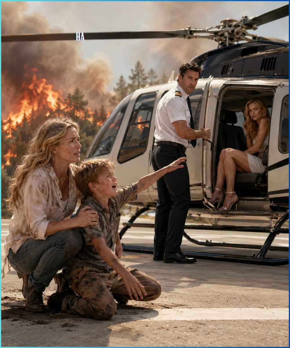 My pilot husband had room for only one more person in his helicopter—and when he chose his ex over our nine-year-old son trapped in a wildfire, I realized the man I married had just made a choice I could never forgive.