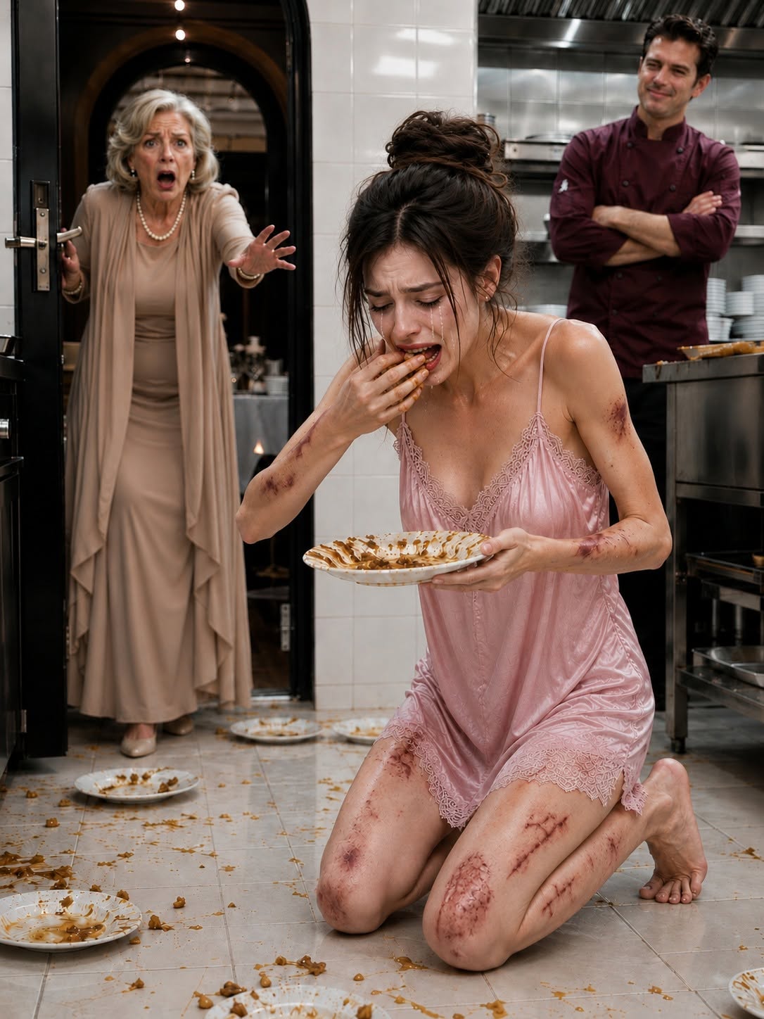 I walked into my son-in-law’s restaurant and found my daughter eating scraps from dirty plates—then he looked me dead in the eyes and said, “She deserves it,” never realizing what I was about to uncover.