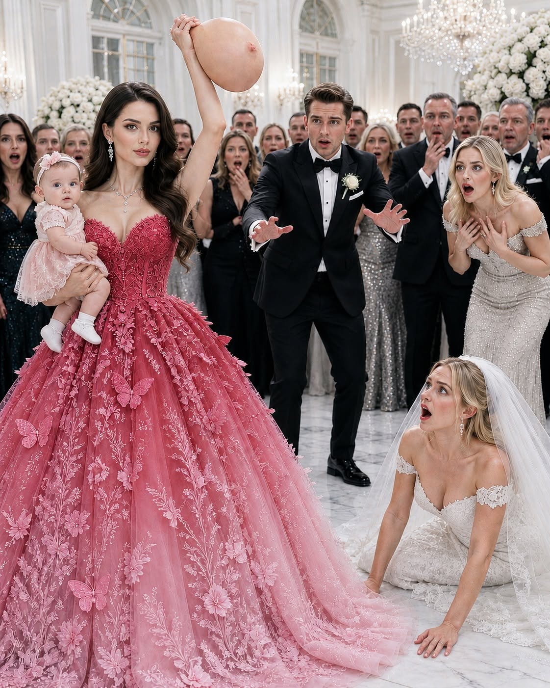My husband threw divorce papers at my face two hours after I gave birth to our daughter—months later, I walked into his wedding carrying the one document that could destroy everything he owned.