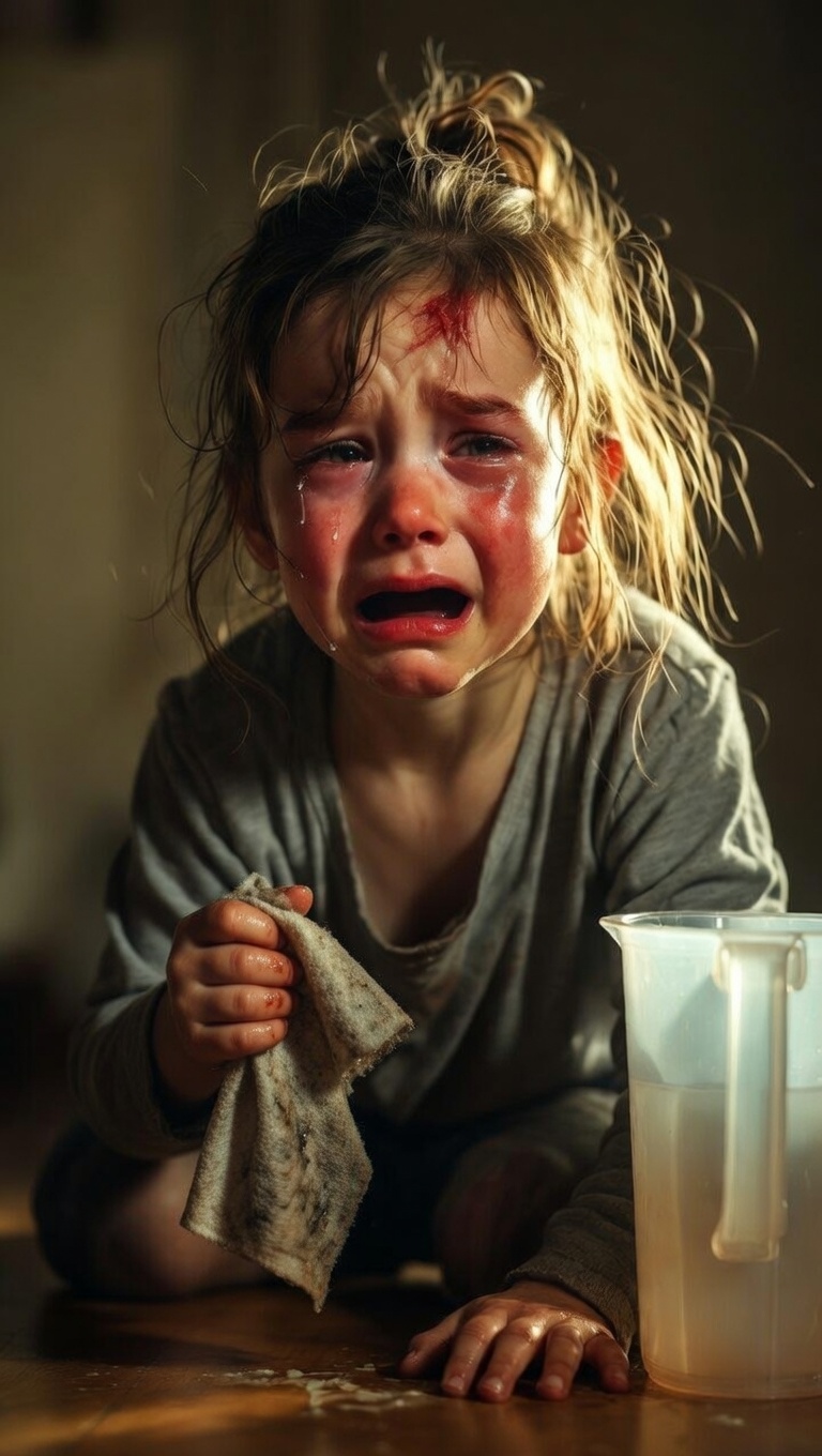 “I Came Home Early… and Found My Daughter on Her Knees Scrubbing the Floor”.V