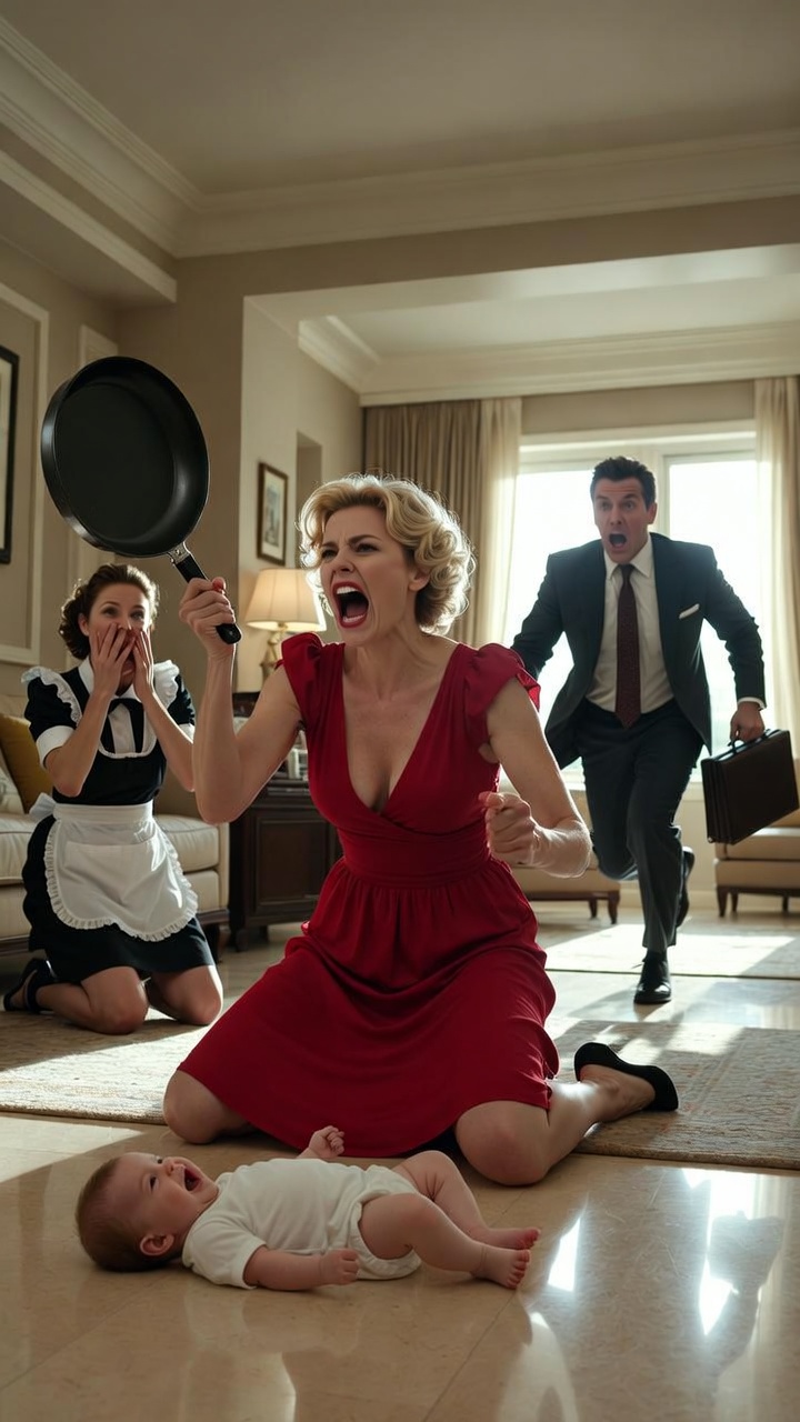“She Raised a Pan to His Baby… and In That Split Second, He Realized Love Could Turn Deadly”.V